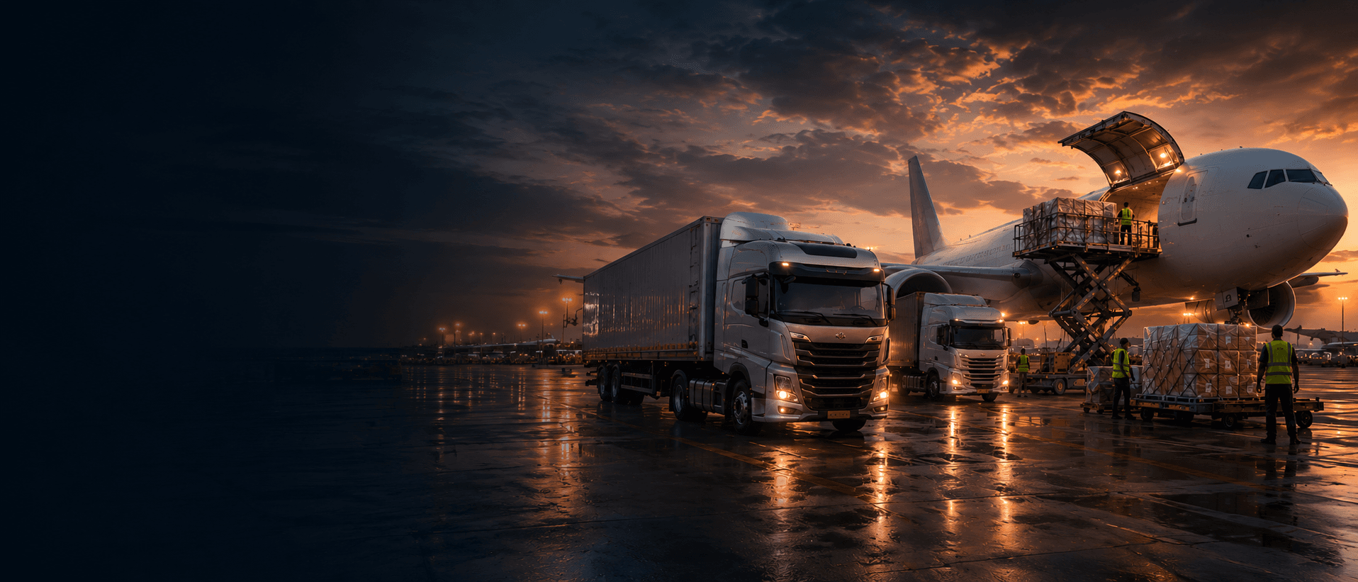 Cargo operation with truck and aircraft for a Softline quote request